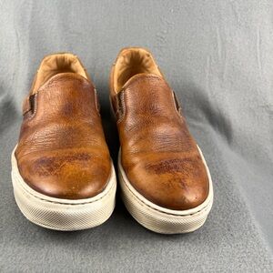 Bed Stu Hermoine Women’s Slip On Shoes. Tan Hand Distressed Leather Size 5.5